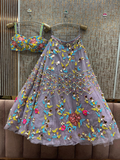 Pista Green Pdp Crop Top Lehenga