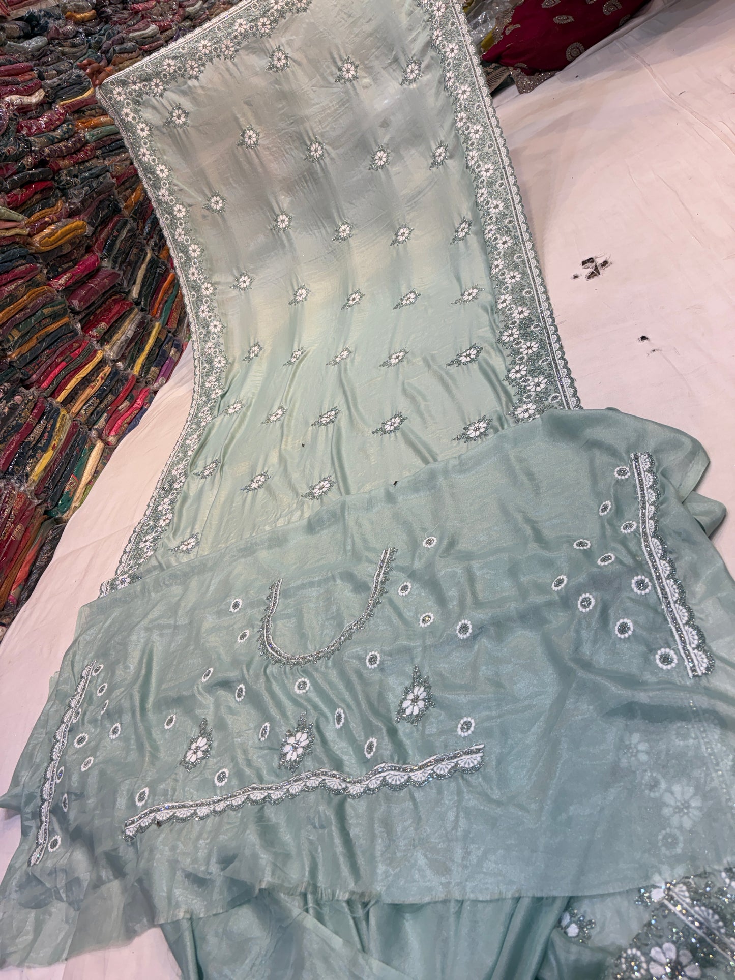 Attractive grey saree