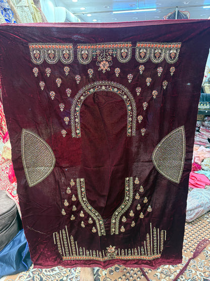 Beautiful Maroon Doli Barat Ball bridal Lehenga