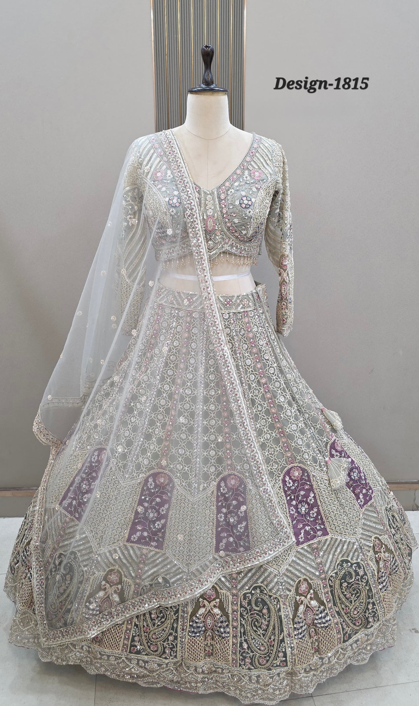 White Crop Top Lehenga
