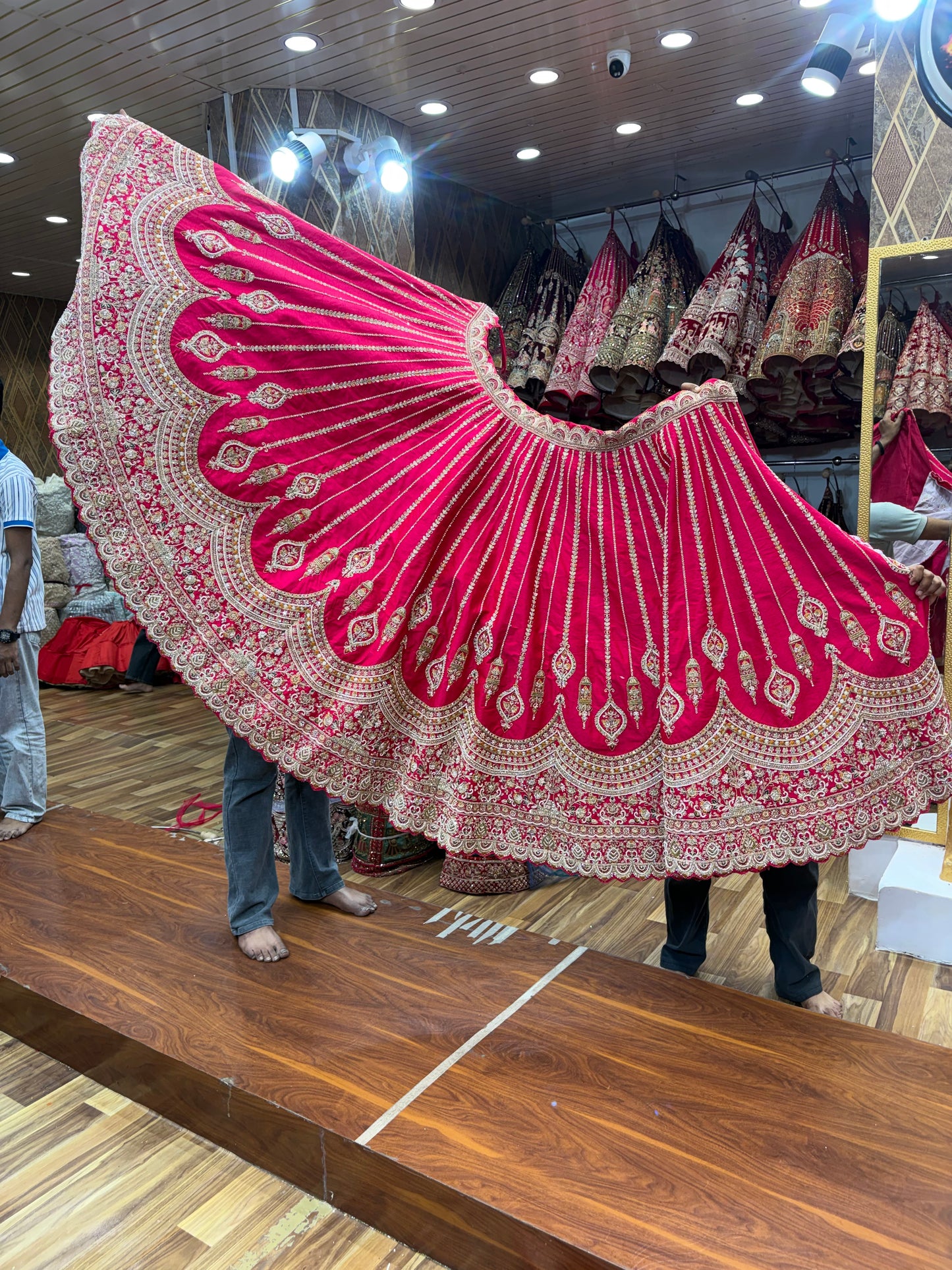 Rani Pink Designer Bridal Lehenga - Shopping World
