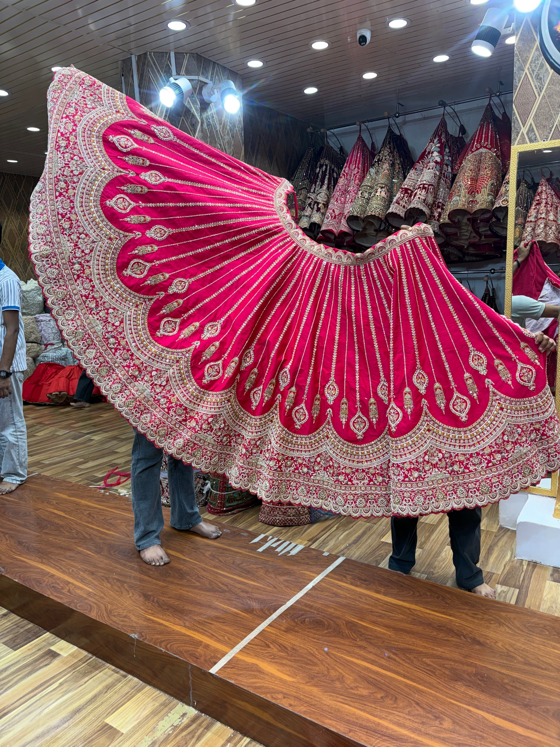 Rani Pink Designer Bridal Lehenga - Shopping World