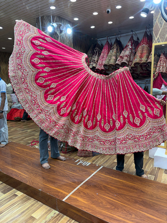 Rani Pink Designer Bridal Lehenga