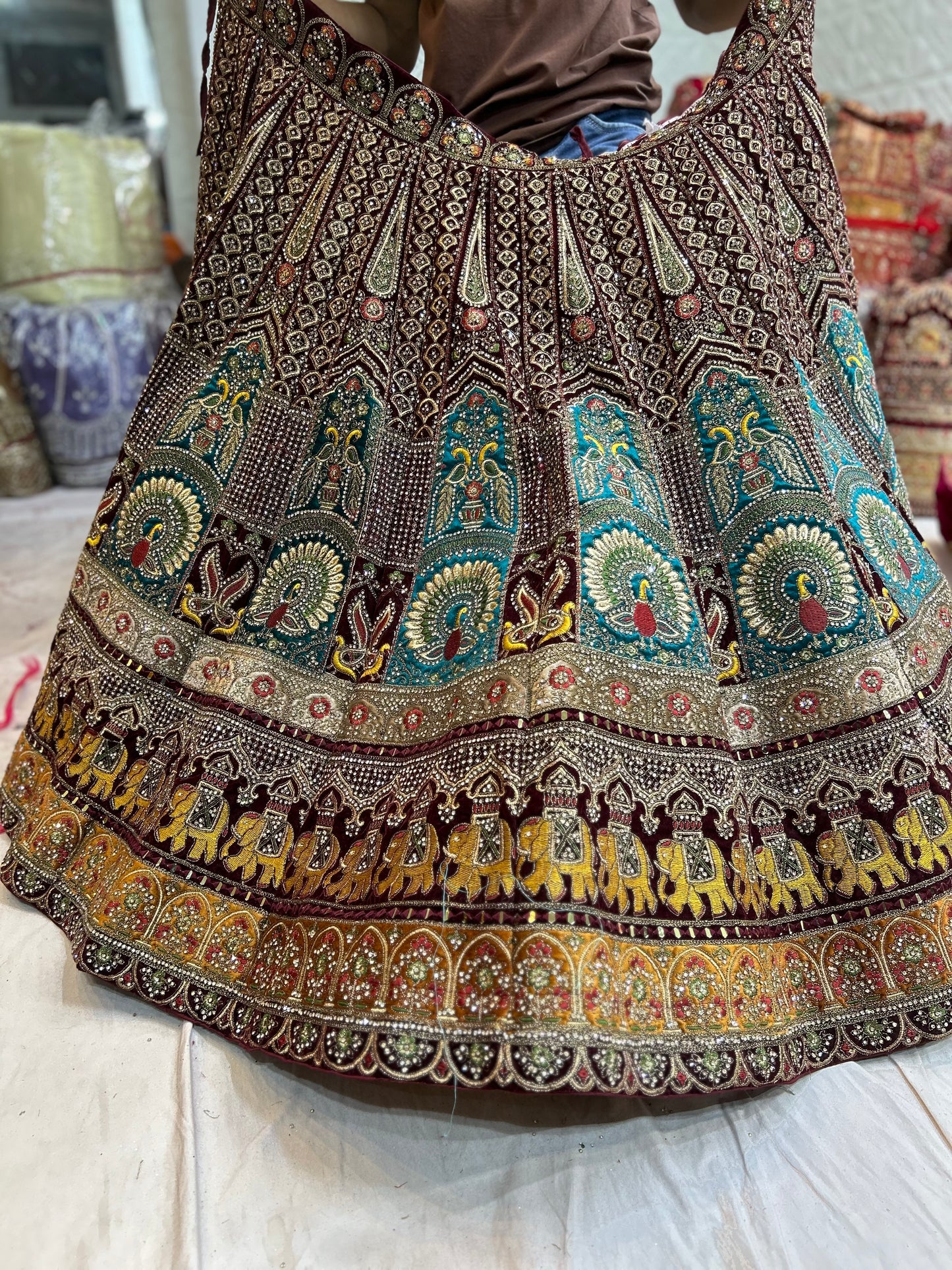 Lovely peacock bridal lehenga