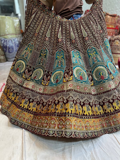 Lovely peacock bridal lehenga
