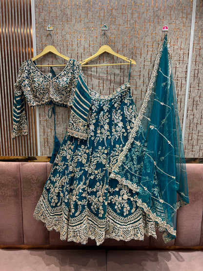 Mustard Crop Top Lehenga