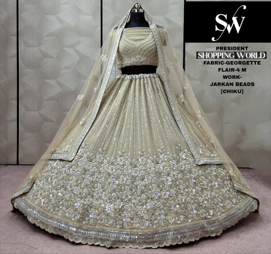 Chiku Golden GeorGette Lehenga