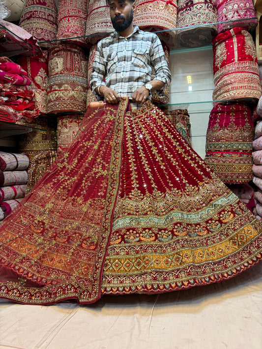 Maroon Bridal Lehenga