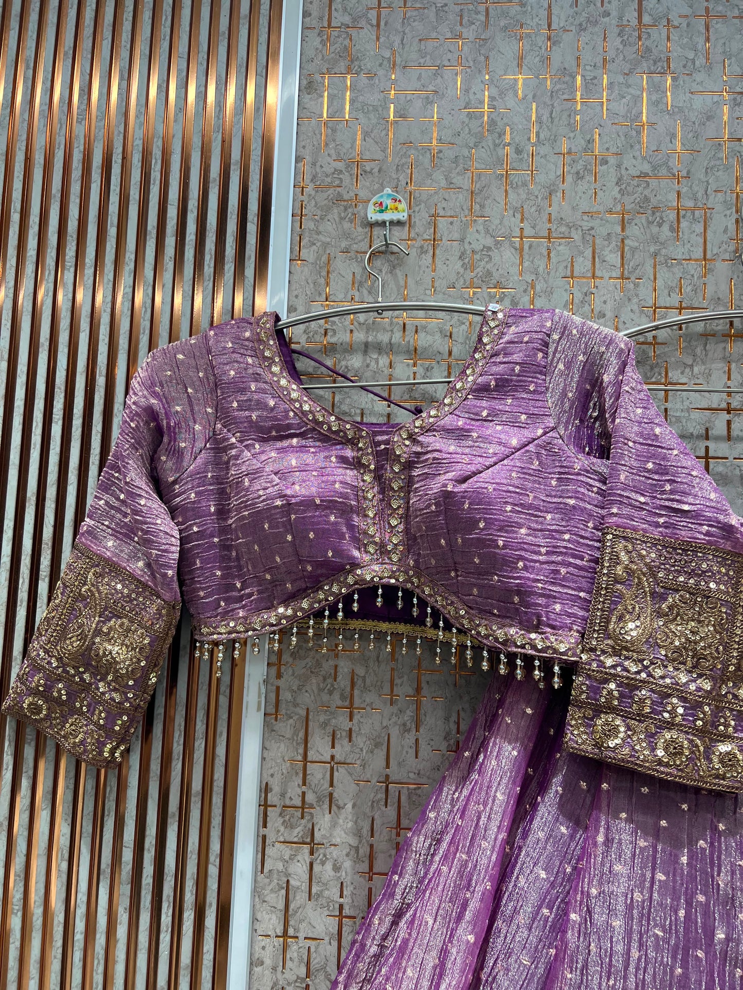 Pink Crop Top Lehenga