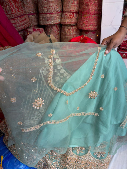 Sea Green Designer Lehenga