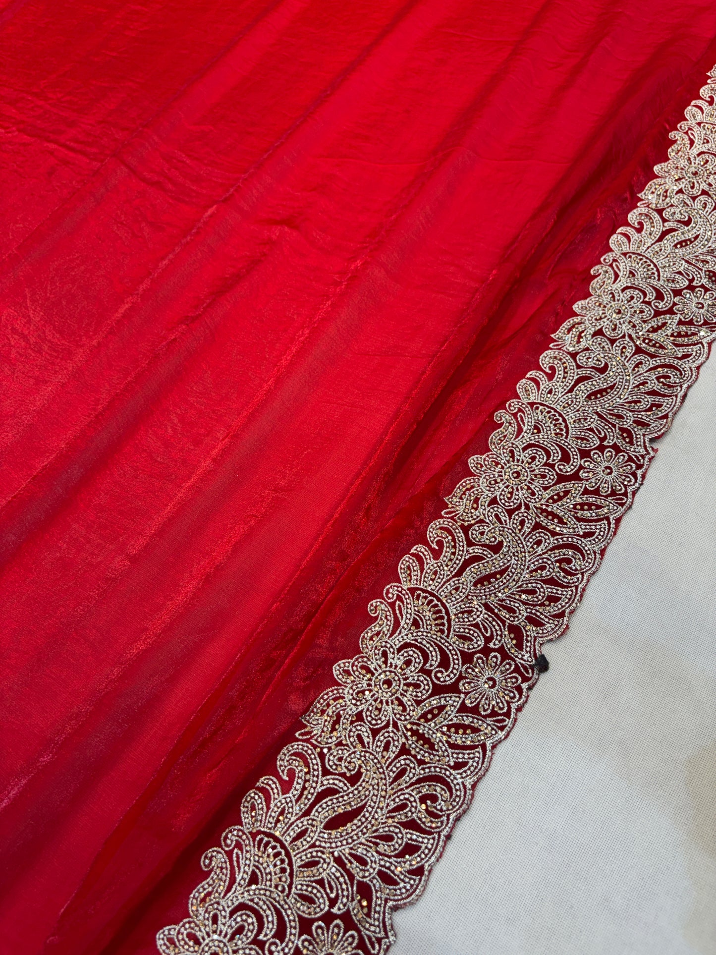 Eye catching red saree