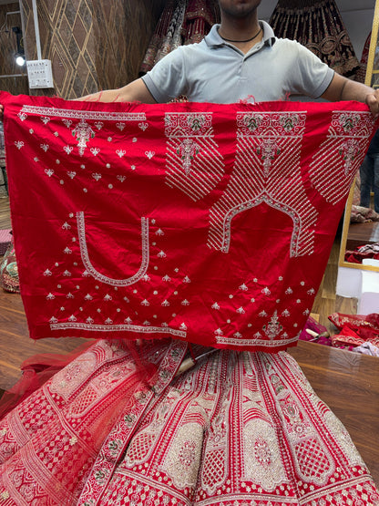 Red Pink Ball Bridal Lehenga