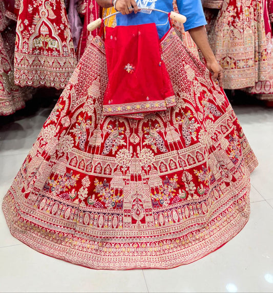 Rani Pink Peacock Bridal Lehenga