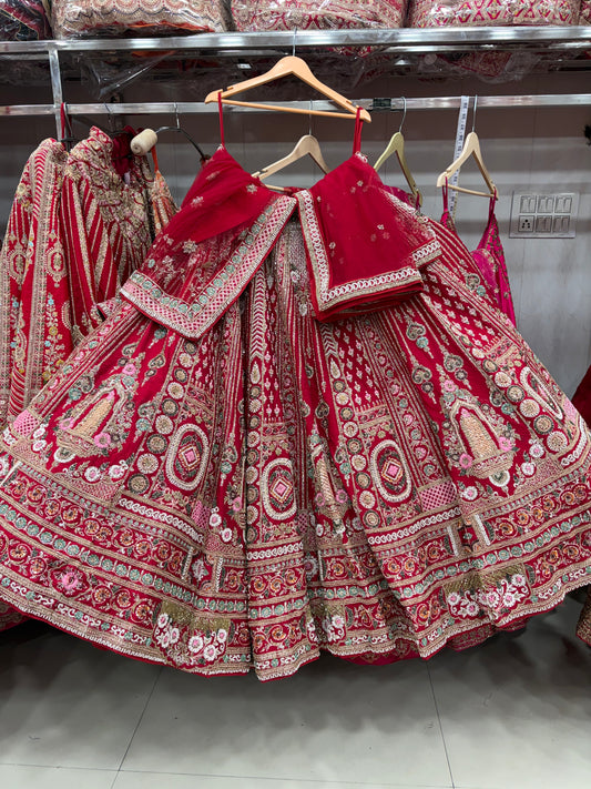 Red Bridal Lehenga