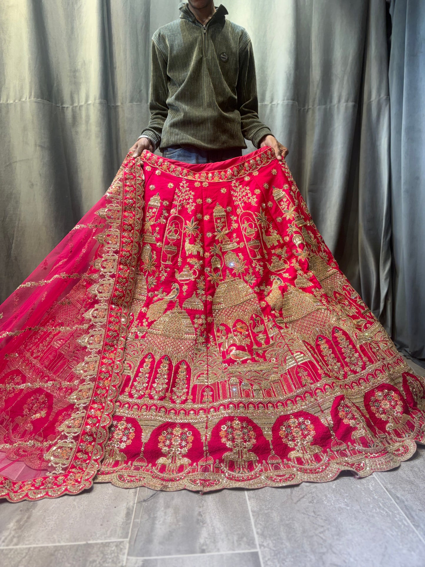 Pretty Rani pink bridal Lehenga