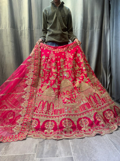 Pretty Rani pink bridal Lehenga
