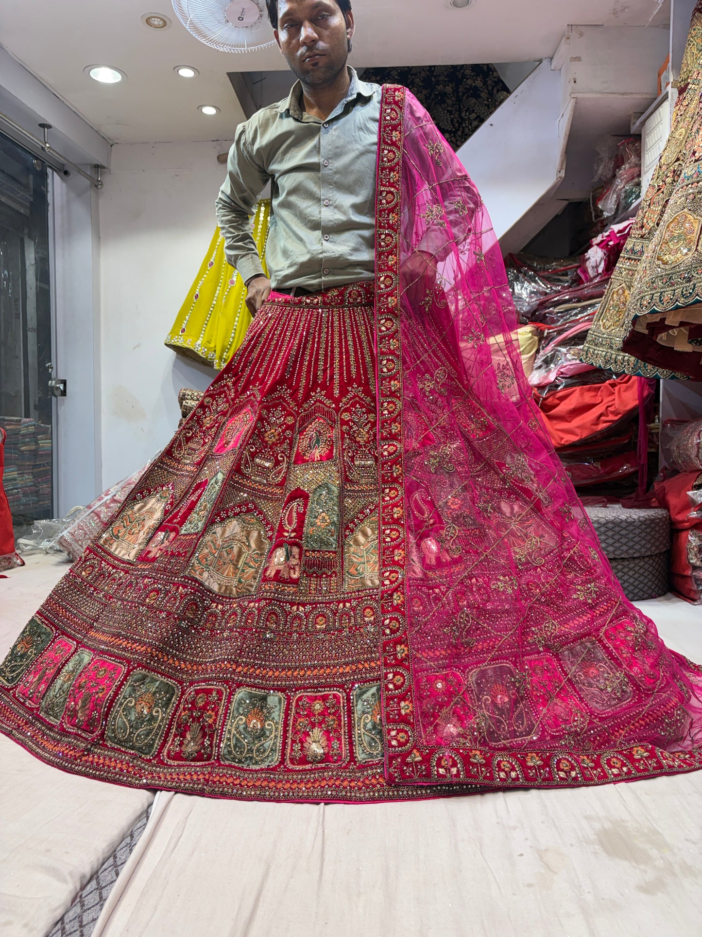 Fabulous maroon bridal  Lehenga
