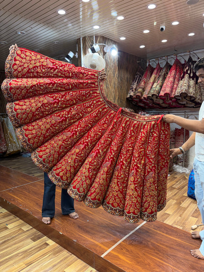 Maroon Ball Bridal Lehenga