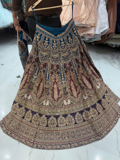 Something Different maroon peach Double Duptta Lehenga Happy Customer