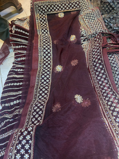 Gorgeous maroon bridal Lehenga