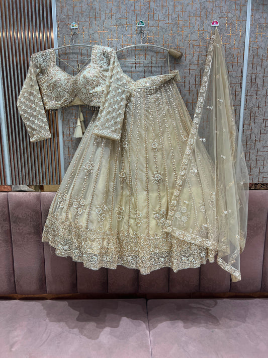 Golden Crop Top Lehenga