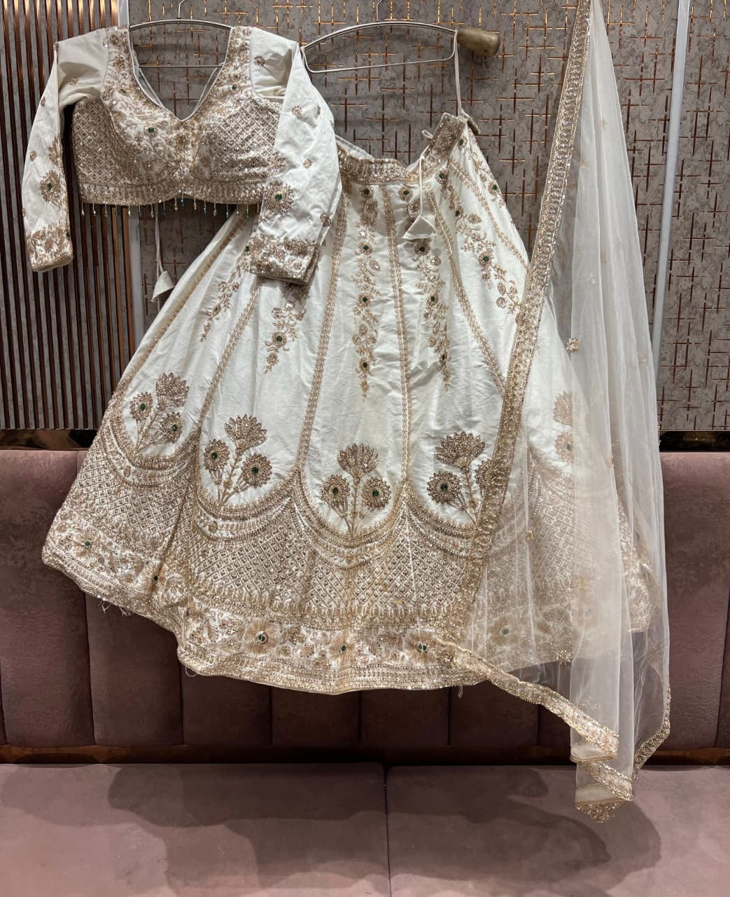 Baby Pink Crop Top Lehenga