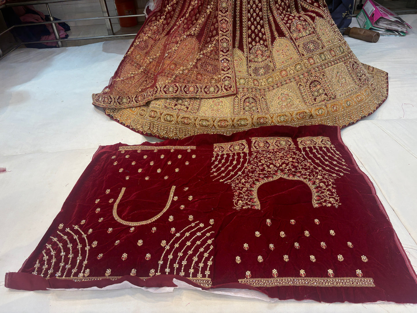 Amazing maroon bridal Lehenga