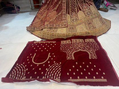 Amazing maroon bridal Lehenga