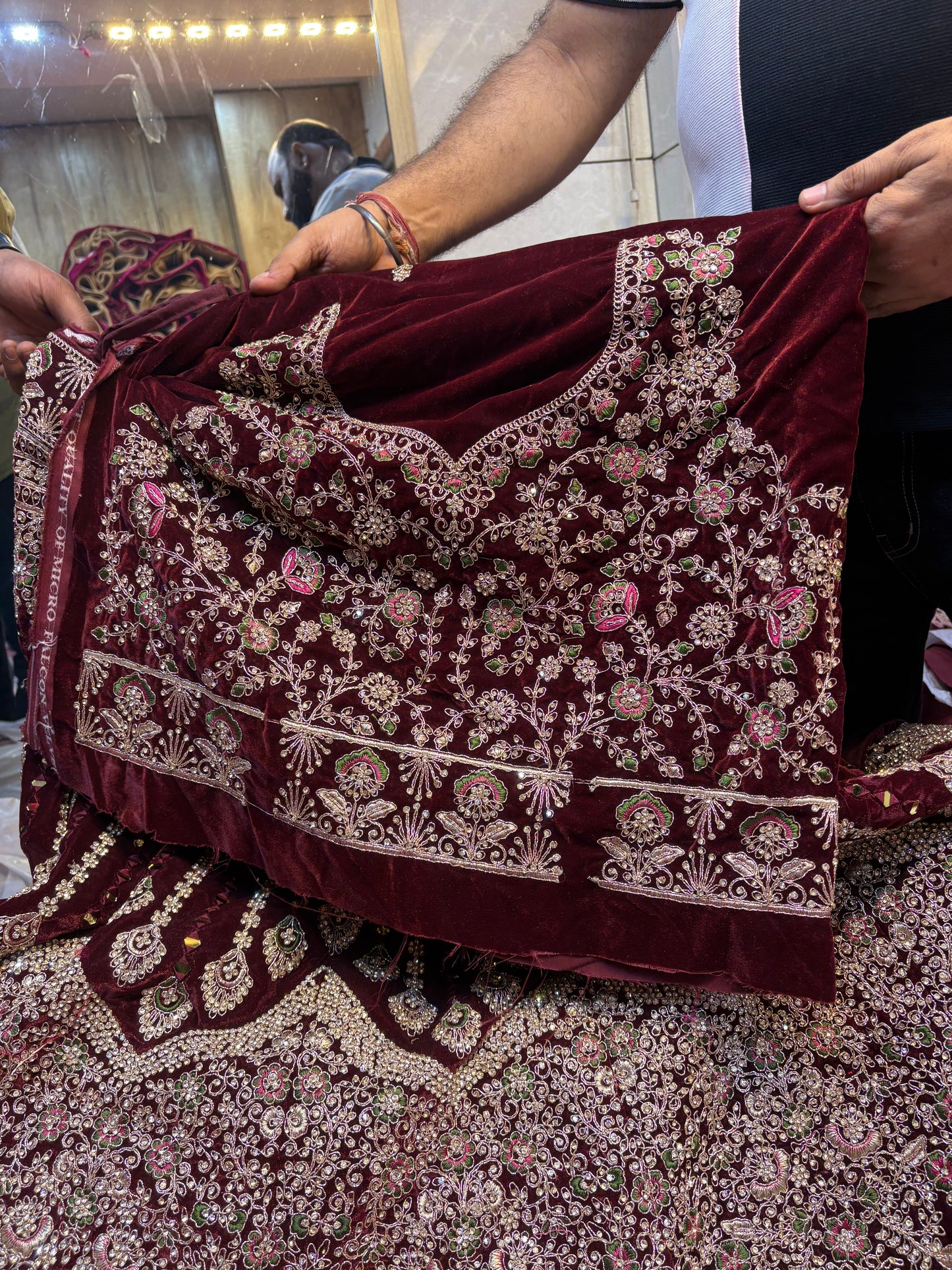 Khoobsurat Red Jhumka bridal Lehenga