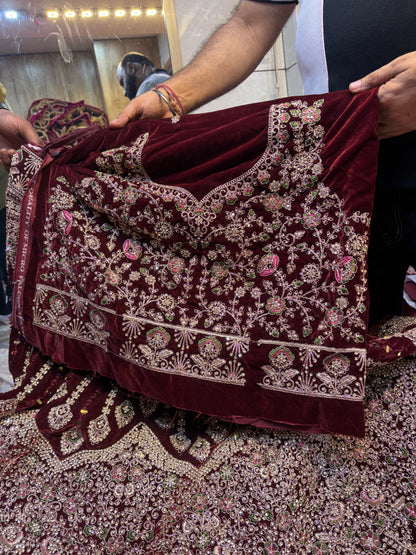 Khoobsurat Red Jhumka bridal Lehenga