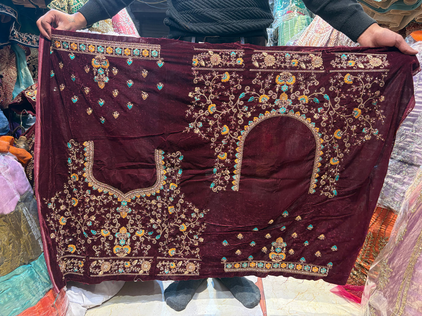 Something different Maroon Ball bridal Lehenga