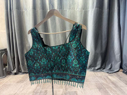 Lavishing blue Crop Top Lehenga