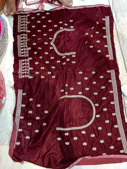 Khoobsurat maroon doli barat bridal lehenga❤️
