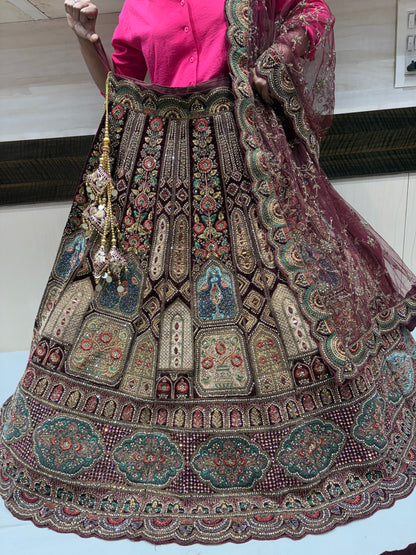 Gorgeous Maroon Bridal Lehenga