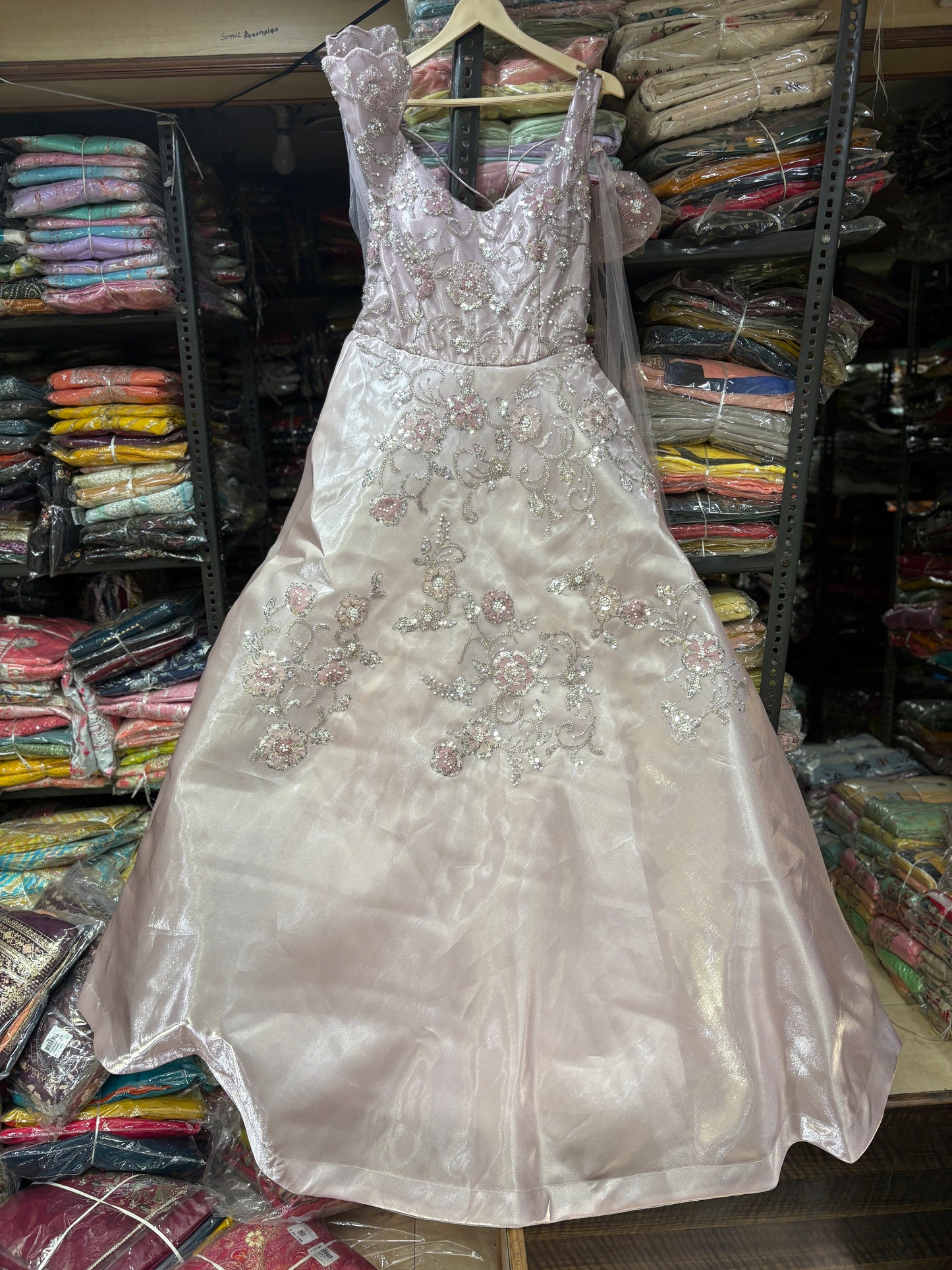 Beautiful white pink gown