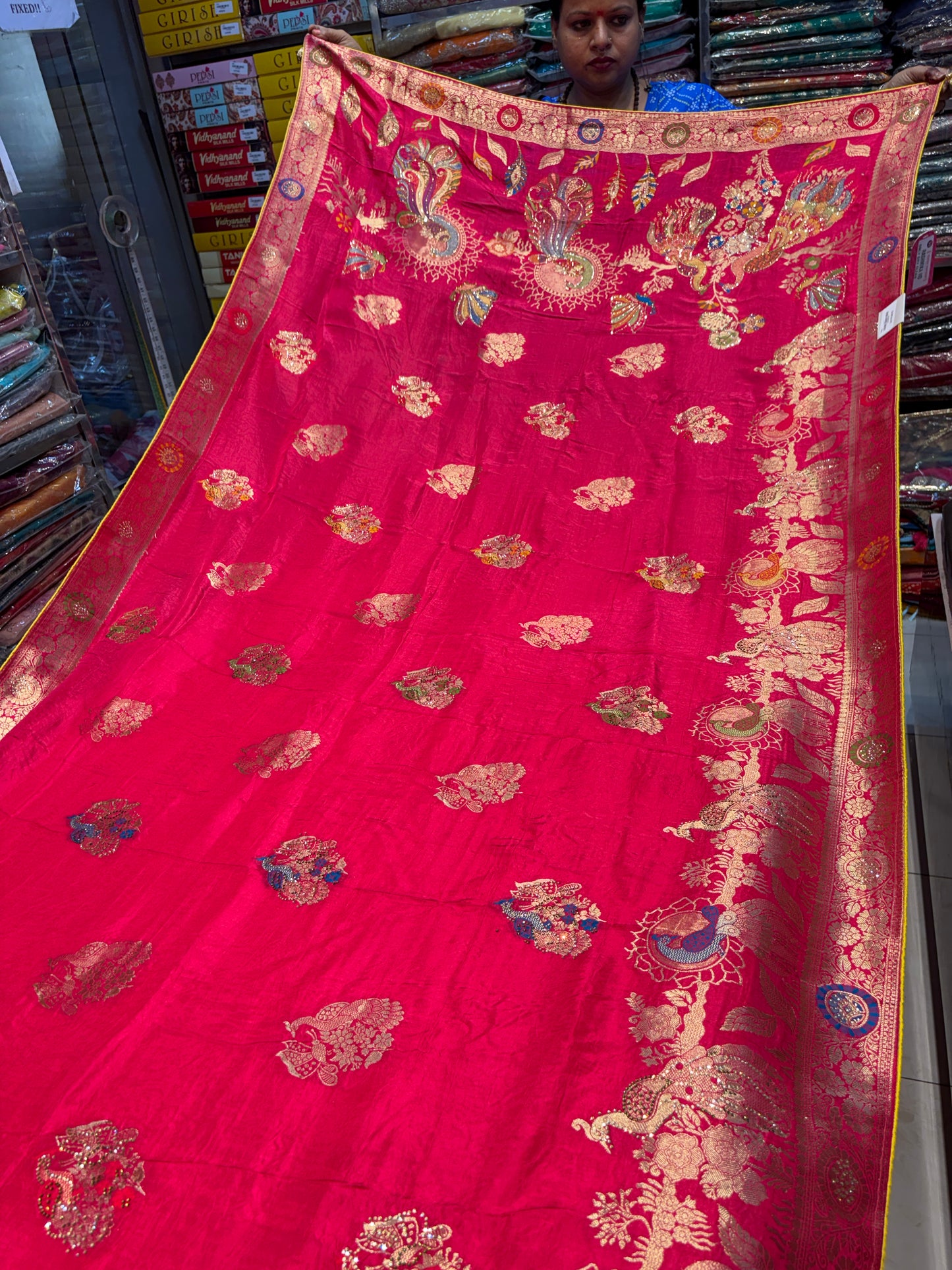 Attractive red saree