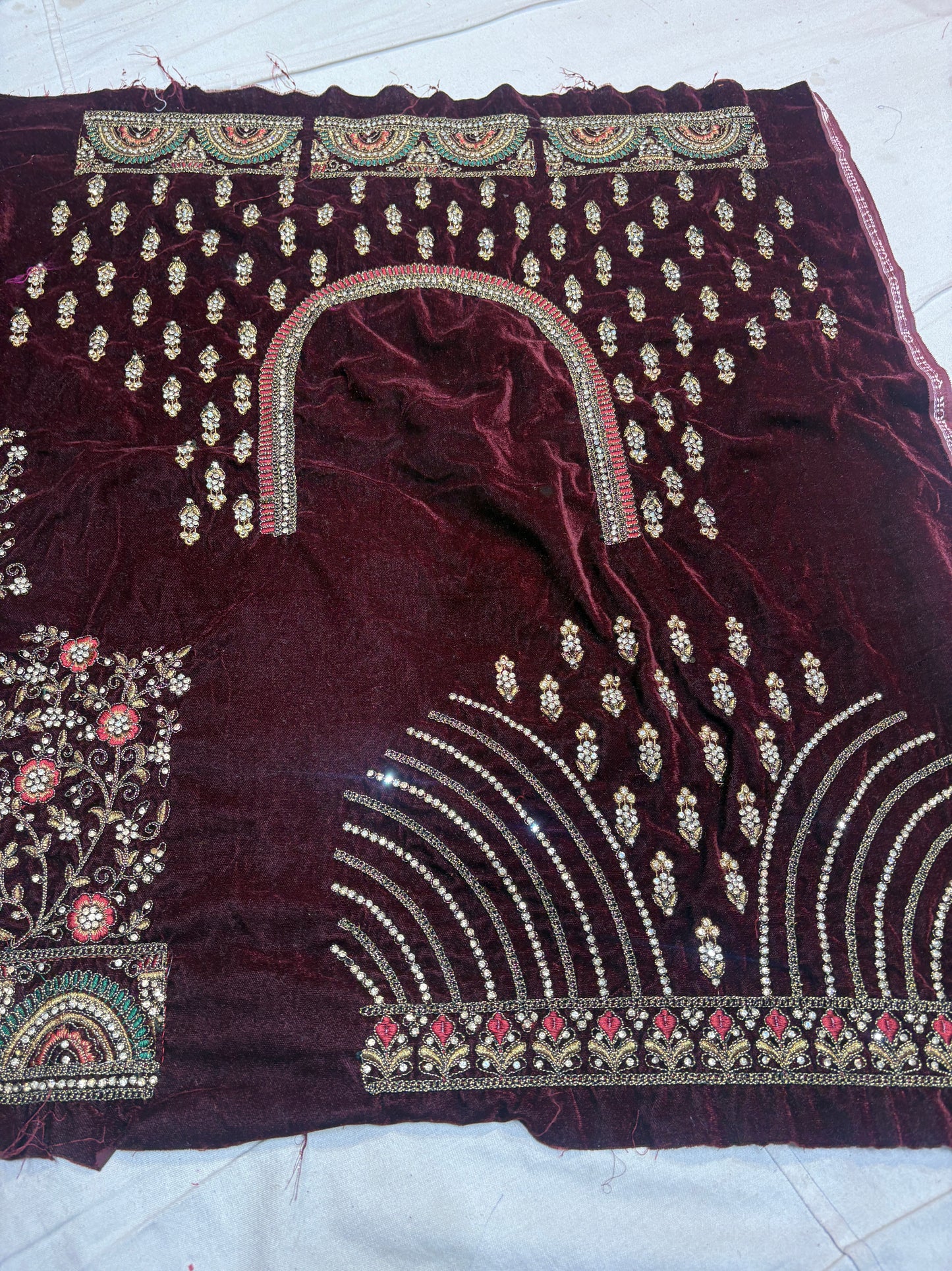 Royal maroon bridal Lehenga happy customer