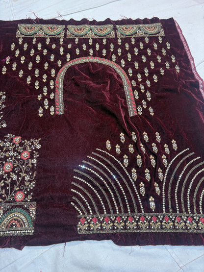 Royal maroon bridal Lehenga happy customer