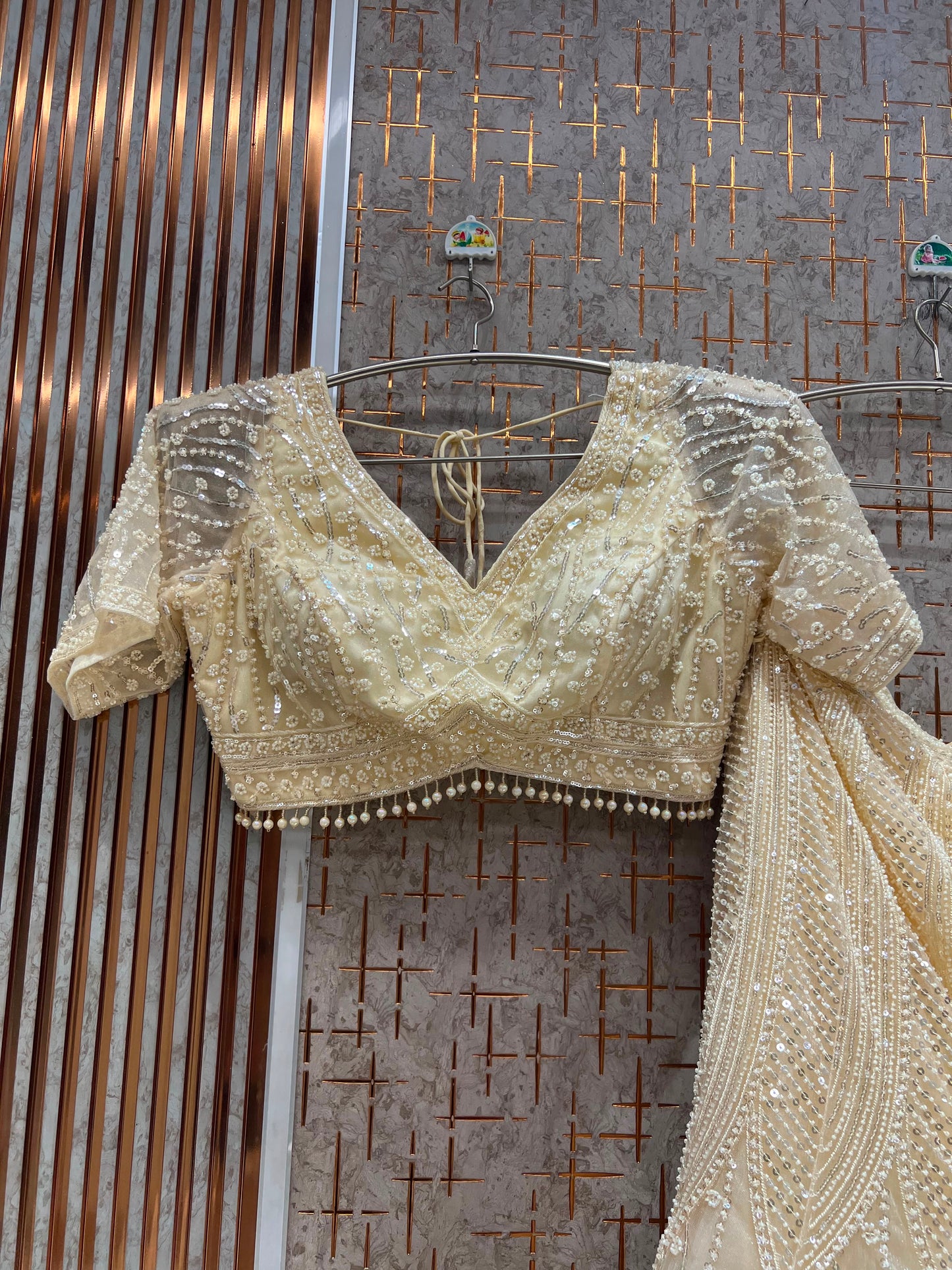 Golden Crop Top Lehenga