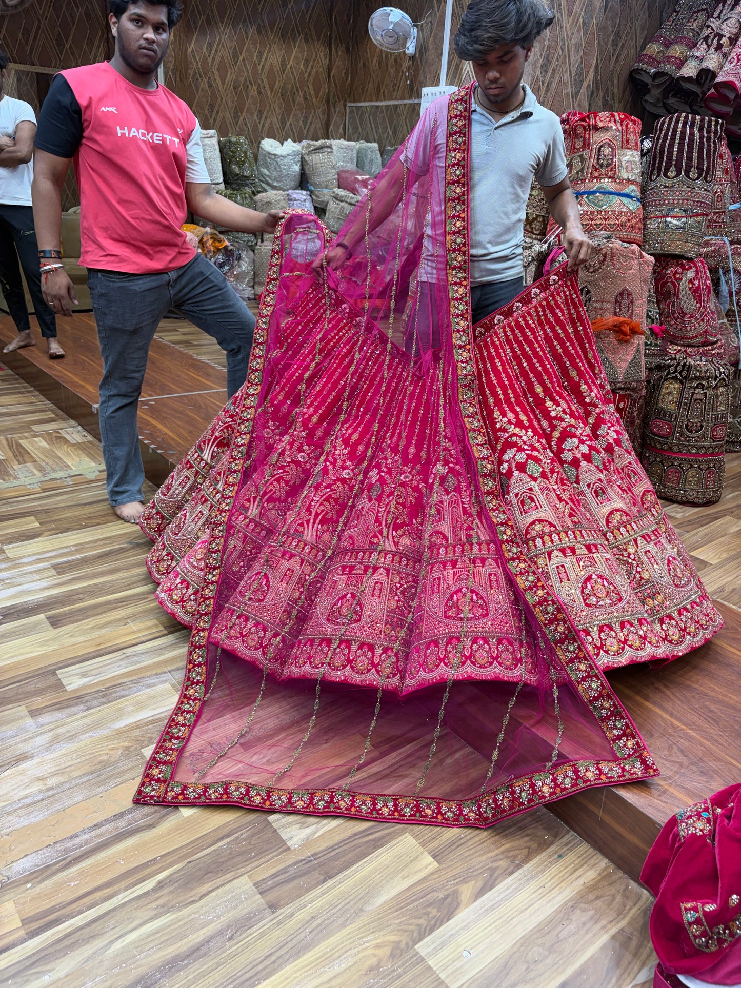 Red Ball Bridal Lehenga
