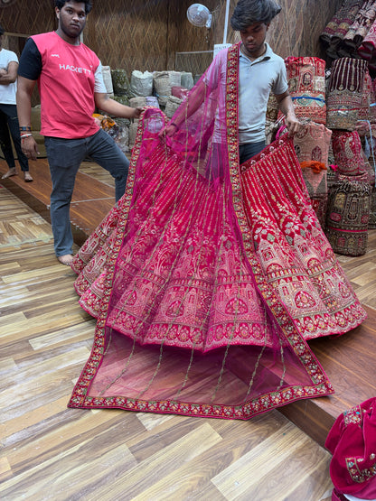 Red Ball Bridal Lehenga