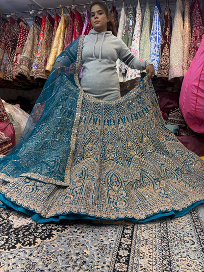 Good looking Blue Embroidery Lehenga