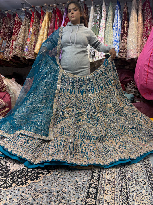 Good looking Blue Embroidery Lehenga