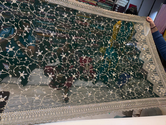 Pleasing Green Saree