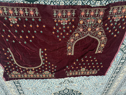 Khoobsurat maroon peacock Ball bridal Lehenga