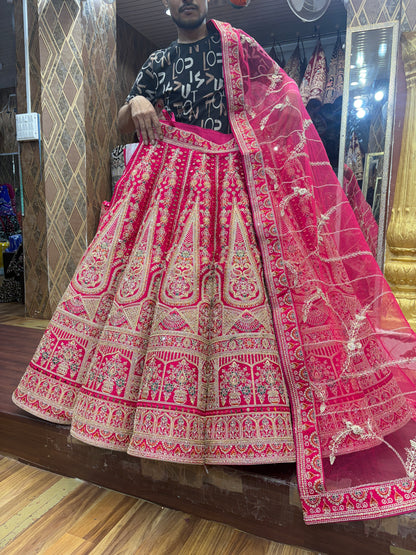 Attractive red Ball bridal Lehenga