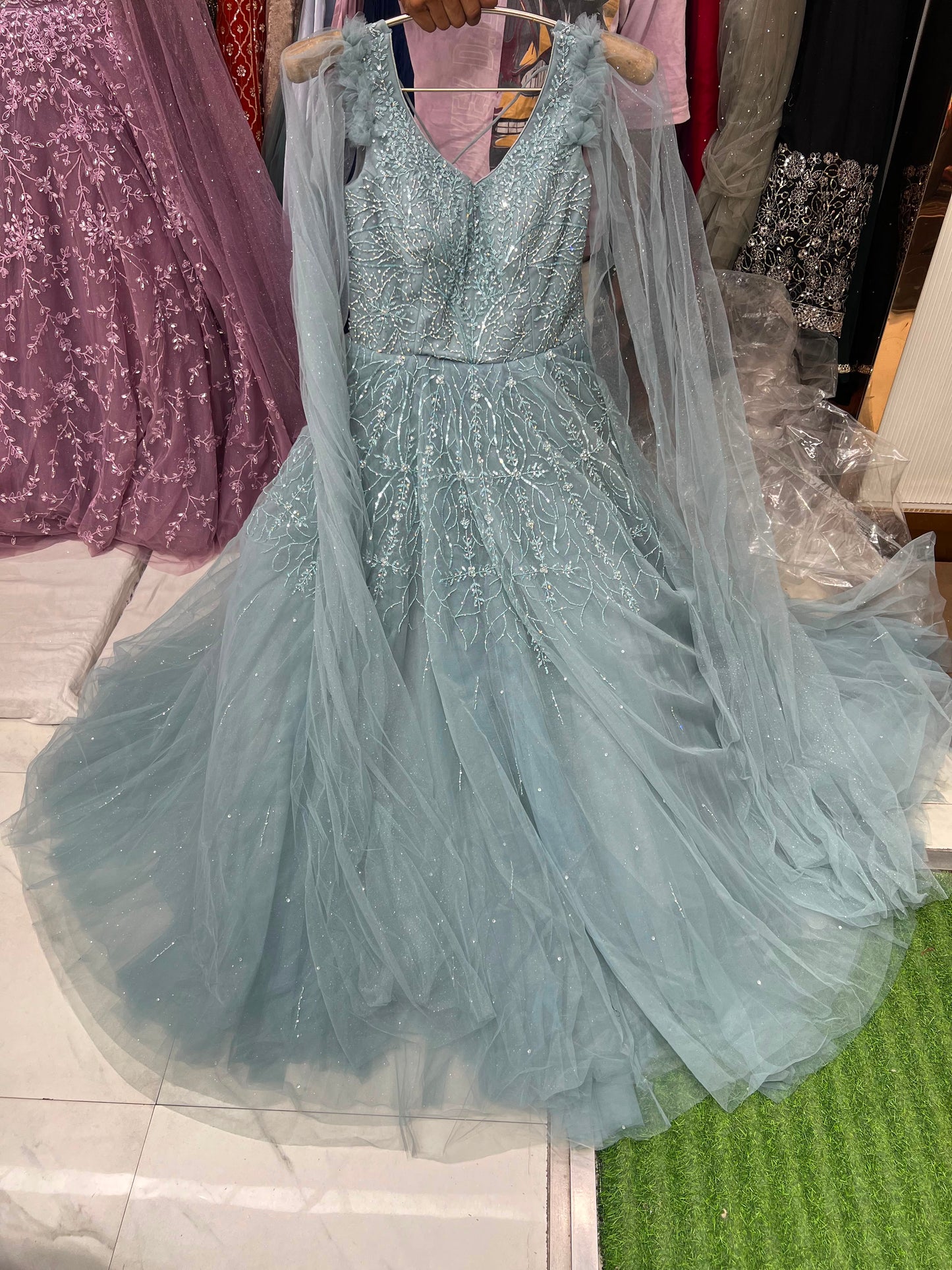 Blue Designer Gown