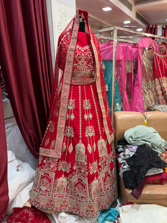 Rani pink Bridal Lehenga