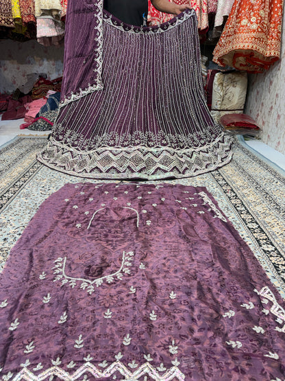 Astonishing Purple wine Lehenga