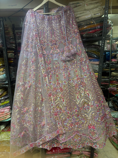 Beautiful pink Crop Top Lehenga